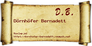 Dörnhöfer Bernadett névjegykártya