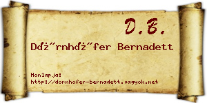 Dörnhöfer Bernadett névjegykártya